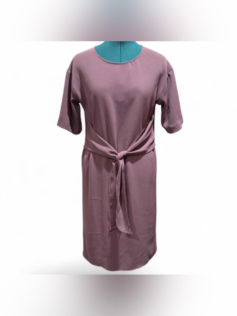H&M Mauve Tie-Waist Midi Dress
